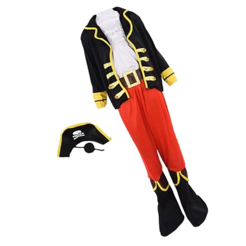 ibasenice 1 Satz Halloween-Piraten-Kleidungsstück kinderkostüme Halloween kinderkostum Halloween karnevalskostüme verkleidung Piraten-Performance-Kostüm Piratenhut Polyester von ibasenice