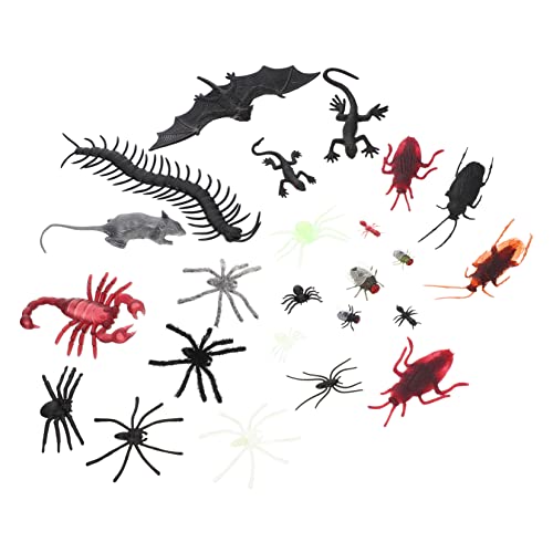 ibasenice 1 Satz Halloween Realistische Kunststoff Insekten mit Spinnen Fledermäusen und Skorpionen für Streiche und Dekoration bei Halloween Partys von ibasenice