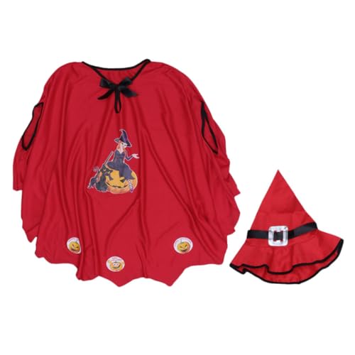 ibasenice 1 Satz Halloween-kleid Kleidung Halloween-zaubererumhang Cosplay-kostüm Für Party-cosplay-umhang Halloween-performance-kostüm Halloween-umhang Für Stoff Rot von ibasenice