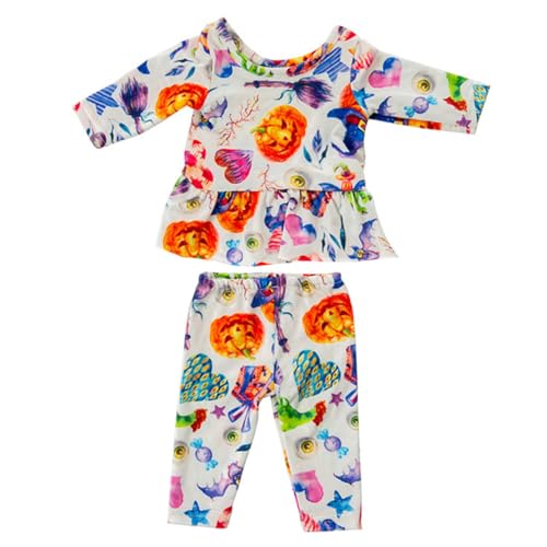 ibasenice 1 Satz Halloween-puppenkleidung Puppenoutfit Mit Pumokin-Muster Wunderschöne Puppenkleidung Puppenröcke Exquisite Kleidung Für Puppen Entzückende Kleidung Stoff von ibasenice