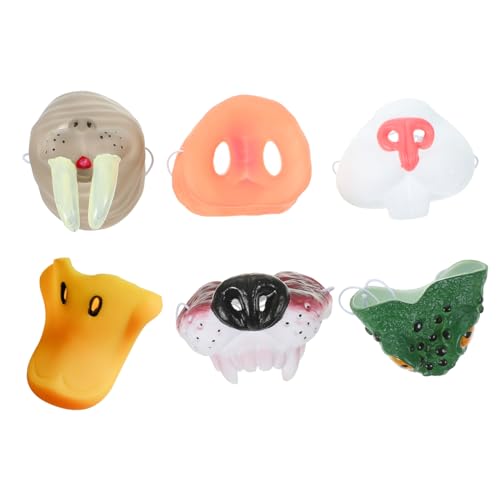 ibasenice Karneval Tier Nase Vinyl Tier Für Halloween Kostüme Tragbare Requisiten 6 Stücke Set von ibasenice