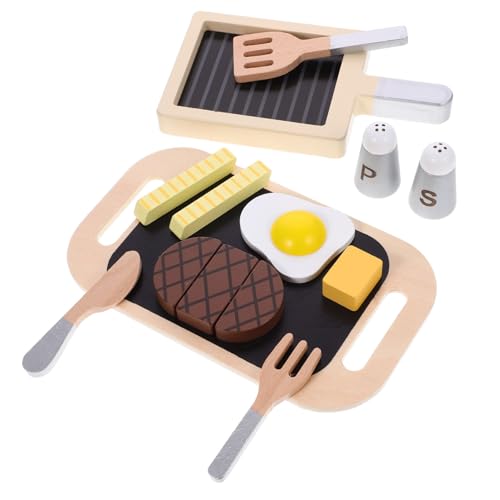 ibasenice 1 Satz Holzgeschnittenes Steak Kleinkinder Party interaktives Interactive Toys + gefälschtes Essen Simulations-Lebensmittelspielzeug aus Holz hölzern ibasenice 1 Satz Holzgeschnittenes Steak Kleinkinder Party interaktives Interactive Toys + gefälschtes Essen Simulations-Lebensmittelspielzeug aus Holz hölzern von ibasenice