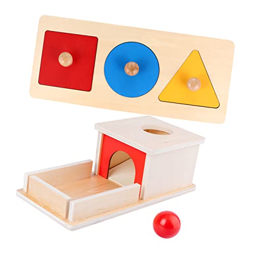ibasenice Pädagogisch - Schubladenspielzeug Aus Holz Formzuordnung Sensorisches Spielzeug Für Babys Montessori-objektbeständigkeitsbox von ibasenice
