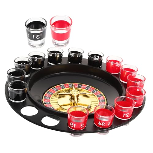 ibasenice 1 Satz Interaktivem Trinkspiel Wiederverwendbare Shot Roulette mit Gläsern für Partys und Veranstaltungen Spaß und Unterhaltung für Erwachsene von ibasenice