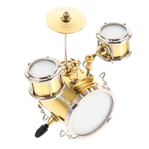 ibasenice 1 Satz Jazz-Drum-Modell Mini-Musikinstrument Metalldekor Schlagzeug puppenhauszubehör Miniaturdekoration Schreibtisch deko von Trommelmodellen Mini-Trommelmodell von ibasenice