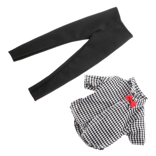 ibasenice 1 Satz Jungenpuppenkleidung Puppen-Outfits Ersatzpuppenkleidung Puppe verkleiden Sich Kleidung aus Stoff Puppensocken Babypuppenkleidung Kawaii-Outfits Polyester Schwarz von ibasenice