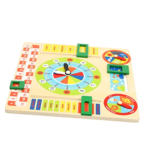ibasenice 1 Satz Kalender Uhr Lustige Holzspielzeug-Kalenderuhr Multifunktionaler Kleinkinderkalender aus Holz Kalenderuhr aus Holz als Spielzeuguhr Kalender für ibasenice 1 Satz Kalender Uhr Lustige Holzspielzeug-Kalenderuhr Multifunktionaler Kleinkinderkalender aus Holz Kalenderuhr aus Holz als Spielzeuguhr Kalender für von ibasenice