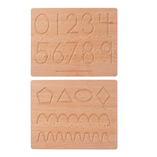 ibasenice 1 Satz Kalligrafietafel Aus Holz Zahlenerkennungsspielzeug Für Frühpädagogisches Kindergeschenk Zahlenerkennungstafel Zahl Rechtschreibtafel Hölzern von ibasenice