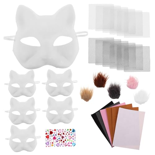ibasenice Katzenmaske Zum Bemalen Tiermasken Masken-malset Für Damen Und Herren Halloween-accessoire ibasenice Katzenmaske Zum Bemalen Tiermasken Masken-malset Für Damen Und Herren Halloween-accessoire von ibasenice