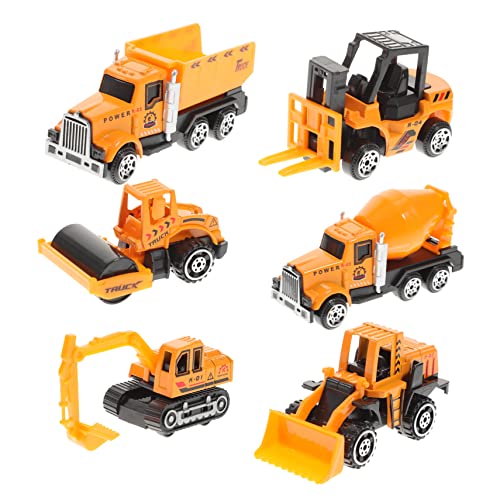 ibasenice 1 Satz Kinderautospielzeug kinderfahrzeug Fahrzeug autoscooter konstruktionsfahrzeug spielzeugwagen Educational Toys Laster Bauwagen Engineering-LKW Yellow von ibasenice