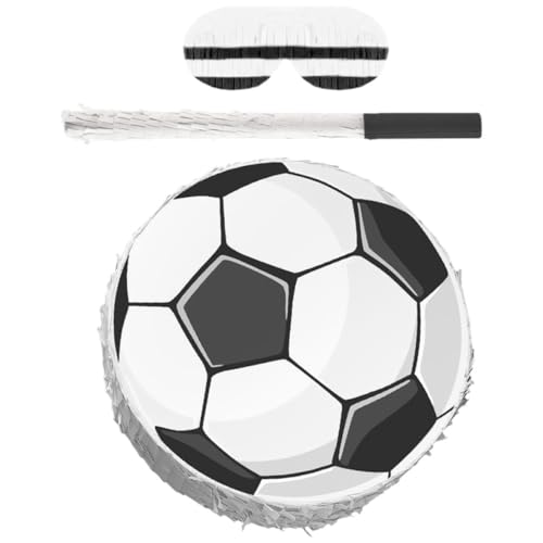 ibasenice 1 Satz Kindergeburtstag Deko mit Stock und Augenbinde Fußball Partybedarf für Sportthemen Events Vielseitig Einsetzbar für Feiern von ibasenice