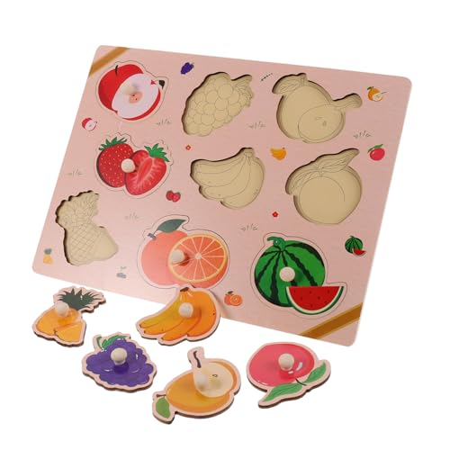 ibasenice 1 Satz Kinderpuzzlespielzeug Aus Holz Cartoon-fruchträtsel Für Kleinkinder Für Kinderspiele Rätsel Wiederverwendbares Holzpuzzle Holzpuzzle Hölzern von ibasenice