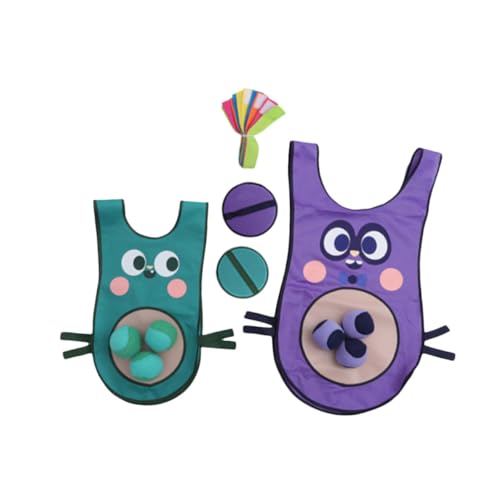ibasenice 1 Satz Klebrige Ballkleidung Kugelspiel Partyspielspielzeug Mit Klebrigen Bällen Klebrige Weste Spielstütze Mannschaftsspiel Trainieren Oxford-Stoff von ibasenice