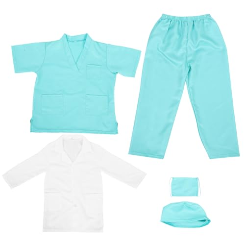 ibasenice 1 Satz Kleidung Des Kinderarztes Arzt-accessoires-kostüm Arztkostüm Für Jungen Laborkittel Arztkostüm Für Mädchen Arztkostüm Für Arztkittel Für Arzt Kostüm Stoff von ibasenice