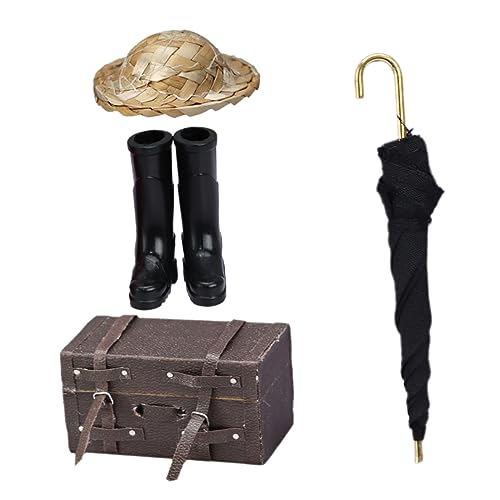 ibasenice 1 Satz Koffer Regenschirm Strohhut Miniatur Träger Puppenkleidung gemacht Umbrella schirmchen Regenschuhe reiseetui reisebox Koffermodell Puppe Reisen Spiel Metall ibasenice 1 Satz Koffer Regenschirm Strohhut Miniatur Träger Puppenkleidung gemacht Umbrella schirmchen Regenschuhe reiseetui reisebox Koffermodell Puppe Reisen Spiel Metall von ibasenice