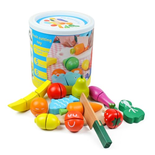 ibasenice 1 Satz Küchenspielzeug Aus Holz Kind Spielt Lernspielzeug Für Fruchtspielzeug Schneiden Colorful Hölzern von ibasenice