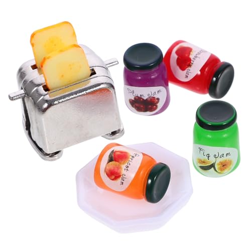 ibasenice 1 Satz Küchenzubehör Realistische Toaster und Marmeladengläser Modelle für Puppenhäuser für Kreatives Rollenspiel und Dekoration für Mini Häuser ibasenice 1 Satz Küchenzubehör Realistische Toaster und Marmeladengläser Modelle für Puppenhäuser für Kreatives Rollenspiel und Dekoration für Mini Häuser von ibasenice