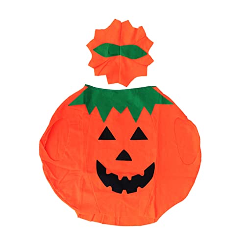 ibasenice 1 Satz Kürbismantel Halloween-Kleidung Halloween-Kostümanzug Halloween-Kürbis-Kleidung halloween schminke halloween make up Kürbiskleidung Festivalbedarf Stoff Orange von ibasenice
