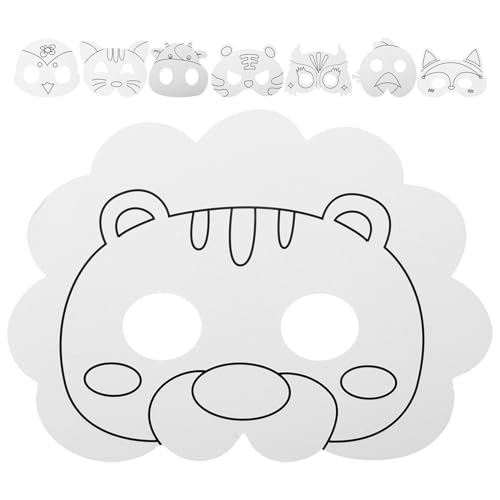 ibasenice Pappmaché-maske Für Erwachsene Jungen Und Mädchen Weiße Blanko-masken Zum Bemalen Für Halloween ibasenice Pappmaché-maske Für Erwachsene Jungen Und Mädchen Weiße Blanko-masken Zum Bemalen Für Halloween von ibasenice