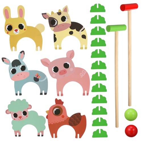 ibasenice 1 Satz Lustiges Tierkrocket Krocket-Set Krocketspiel aus Holz Krocketspielzeug mit Tiermotiven Animal Croquet Kit Bausatz Krocket-Spiel Krocket für hölzern ibasenice 1 Satz Lustiges Tierkrocket Krocket-Set Krocketspiel aus Holz Krocketspielzeug mit Tiermotiven Animal Croquet Kit Bausatz Krocket-Spiel Krocket für hölzern von ibasenice