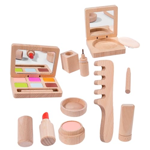 ibasenice 1 Satz Make-up- Aus Holz Mädchen Verkleiden Accessoires Make -up -kit Make-up-kit Vorgeben Make -up - Make-up-Set Für Kleinkinder Mädchen von ibasenice