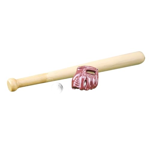 ibasenice 1 Satz Mini-Baseball-Mix Schläger Miniatur Schaum Puppenhauszubehör Mini-Baseball-kit Rollenspielzubehör Mini-sportbälle Zum Basteln Sportbälle Mini- -Baseball Hölzern von ibasenice