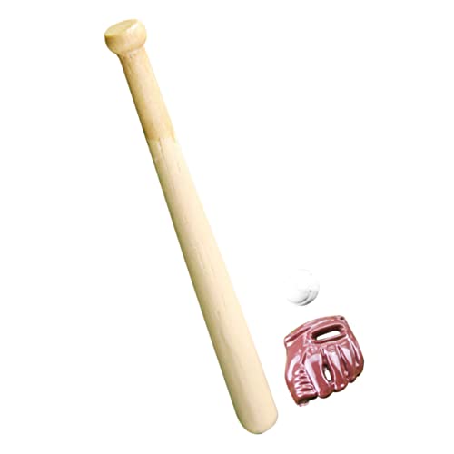 ibasenice 1satz Miniatur Baseball Mit Schlägern Handschuhen Und Dekorative Modellierung Für Puppenhäuser Und Miniatur-szenen Für -projekte Und von ibasenice
