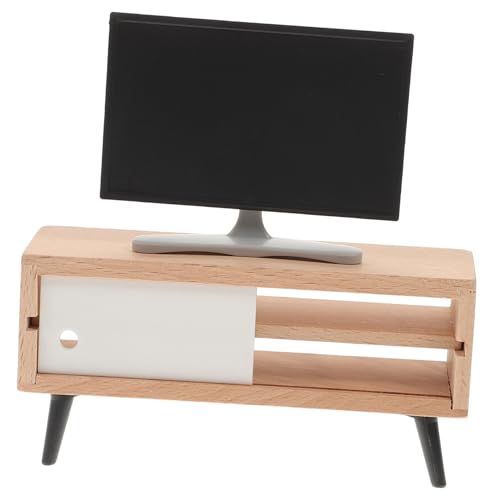 ibasenice 1 Satz Mini Fernseher Mini Möbel Für Puppenhaus Modernes Kleines Miniatur Zubehör Realistische Maquette Dekoration Fernseher Kleine Mini Schmuckmöbel Modell Holz von ibasenice