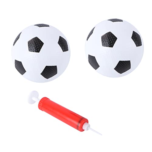 ibasenice 1 Satz Mini Fußballspielzeug Set für Durchmesser Weiße Bälle Roter Inflator Indoor Outdoor Fördert Bewegung und Fußballwissen für Kleinkinder von ibasenice