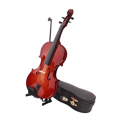 ibasenice 1 Satz Mini-Geige Geigenfigur Aus Holz Decoraciones para Sala De Casa Geigeninstrument Modell Mini-Violine-Modell Kleine Geige Mini-Musik Schreibtisch Kunststoff Zubehör Kind von ibasenice