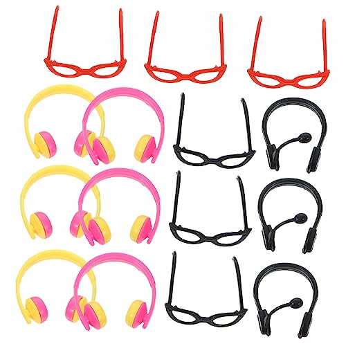 ibasenice 1 Satz Mini Kopfhörer und Brillen für Puppen Dekorative Accessoires für Puppenhäuser Kreatives Bastelset für DIY Projekte und ibasenice 1 Satz Mini Kopfhörer und Brillen für Puppen Dekorative Accessoires für Puppenhäuser Kreatives Bastelset für DIY Projekte und von ibasenice