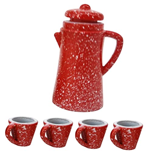 ibasenice 1 Satz Mini Teetasse Mini-Puppenhauszubehör Teefilter Loses Tee-Ei Gläser spielzeugküche zubehör Puppenstuben Zubehör Möbelmodell für Minihaus Legierung von ibasenice