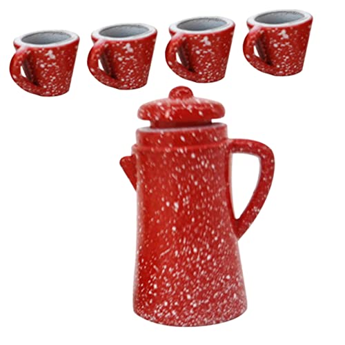 ibasenice Lebensechtes Mini-teeservice Miniatur- - Und Teetasse Puppenhauszubehör 5-teilig von ibasenice