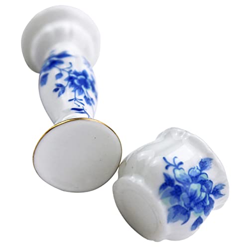 ibasenice 1 Satz Mini-blumentopf Künstlich Kleine Vase Land Pflanzen Terrarienset Gefälschte Tulpen Ornamente Links Bastelset Miniatur-zubehör Mini-vase-Modell Keramik von ibasenice