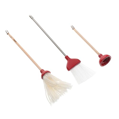 ibasenice 1 Satz Mini -moppbesen Puppenhauszubehör Bad Kleinkind Besen Puppenhausmöbel Dollhouse -reinigungswerkzeuge Puppenhausküchenreinigung Miniaturmopp Mikro-mopp Kinderbesen Rot von ibasenice