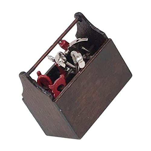 ibasenice 1 Satz Mini-werkzeugkasten Bausatz Miniatur Mini-gartenbauwerkzeug Bausätze Trimmen Jäter Mini-hausverzierung Im Freien Mikro Mini Reparierte Werkzeuge Birke Brown von ibasenice