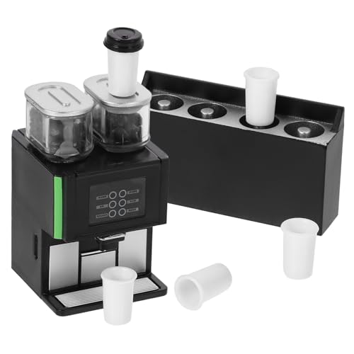 ibasenice 1 Satz Miniatur-Kaffee Maschine Kaffeemaschine Kaffeekapselmaschine Kaffeevollautomat Espressomaschine Spielzeuge Kaffeekocher Dekoration Espressotassen Plastik Black von ibasenice