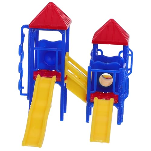ibasenice 1 Satz Miniatur Spielplatzmodell DIY Puppenhaus Deko Kleiner Spielplatz für Kreative Gestaltung Fotorequisit Einfach zu Verwenden und Platzsparend Zufällige Farbe von ibasenice