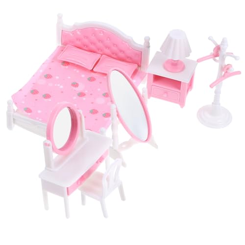 ibasenice 1 Satz Miniaturmöbelmodell Miniatur-nachttisch- Puppenhaus-puppenmöbel Miniatur-möbelmodell Miniaturvorräte Miniaturornament Mini-puppenmöbel Mini-raumdekoration Abs Rosa von ibasenice