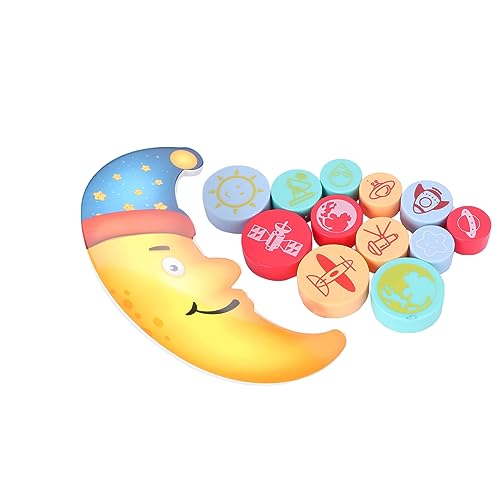 ibasenice 1 Satz Mond-Balance-Block Balance-Spiele-Spielset Stapelblöcke Holzbausteine Abs ibasenice 1 Satz Mond-Balance-Block Balance-Spiele-Spielset Stapelblöcke Holzbausteine Abs von ibasenice