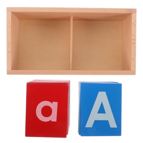 ibasenice Lernspielzeug 1 Satz Holz-schleifpapier-Buchstaben Alphabet-lernwerkzeuge Für Vorschulspielzeug Für Jungen Und Mädchen von ibasenice