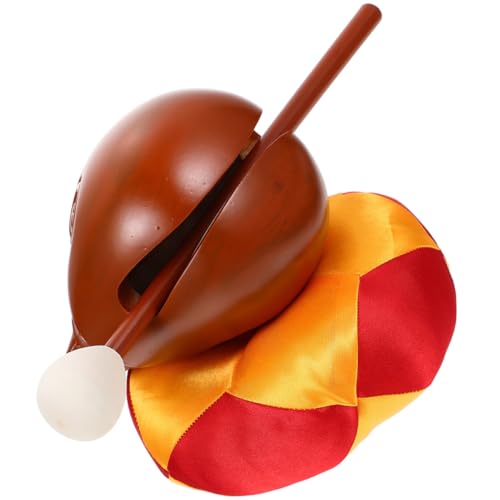 ibasenice 1 Satz Musikversorgung Religiöses Instrument Schlaginstrumente buddhistische Perkussion Kleines Schlaginstrument Holzklopfer mit Stock buddhistisches Percussion- Stoff von ibasenice