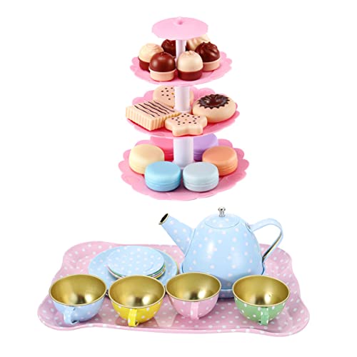ibasenice 1 Satz Nachmittagstee Tea Set for -Tee-Set Nachmittagstee- Kinderzimmer-Dekoration Spielhaus-Tee-Set Dessert-Turm- Plastik ibasenice 1 Satz Nachmittagstee Tea Set for -Tee-Set Nachmittagstee- Kinderzimmer-Dekoration Spielhaus-Tee-Set Dessert-Turm- Plastik von ibasenice