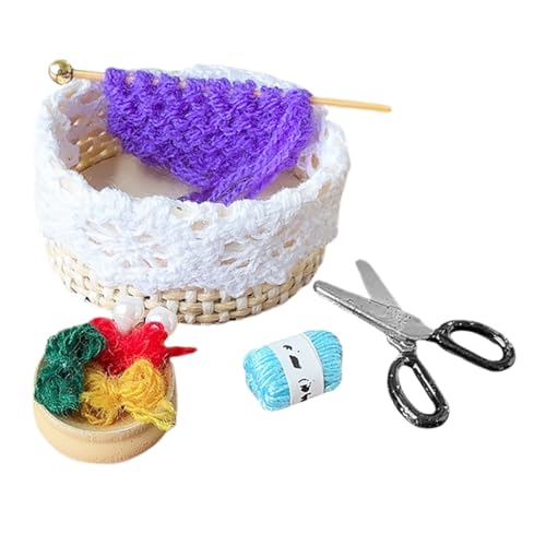 ibasenice 1 Satz Nähwerkzeug für Puppenhaus Teiliges Kit mit Wollkorb und Strickzubehör für Kreative DIY Projekte ibasenice 1 Satz Nähwerkzeug für Puppenhaus Teiliges Kit mit Wollkorb und Strickzubehör für Kreative DIY Projekte von ibasenice