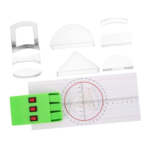 ibasenice Komplettes Optik-Set Für Physiklabore – Konvexe Und Konkave Linsen Prismen-Set Experimente Ideal Für Studenten von ibasenice