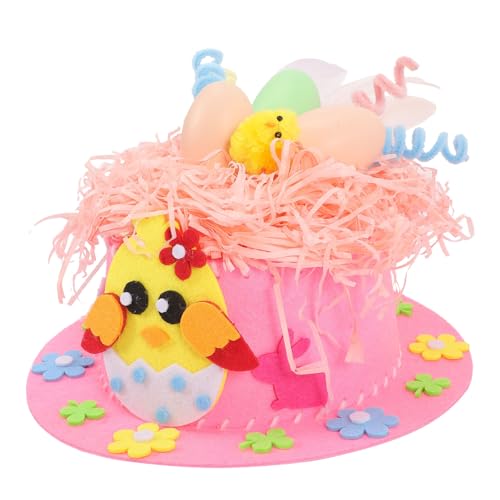 ibasenice Ostermütze für Jungen und Mädchen Set Osterhasenmütze Vliesmaterial Lustige Partymützenherstellung Pädagogisches Bastelmaterial von ibasenice