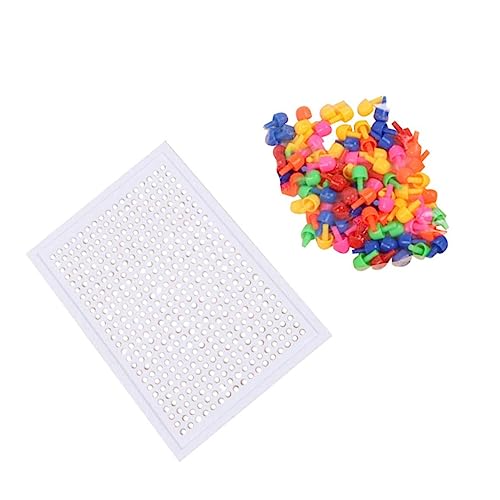 ibasenice 1 Satz Pegboard-Puzzle für kinderspielzeug spielzeuge für spielsachen für Educational Toys Nagel Pilzpflockbrett Peg Board Toy Heringe Mosaik Kreativ von ibasenice