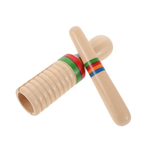 ibasenice 1 Satz Percussion-Instrument Mit Einem Eingängigen Ring Pädagogisches Instrument Für Schallschlauch Musikinstrument Aus Holz Beige Bambus von ibasenice