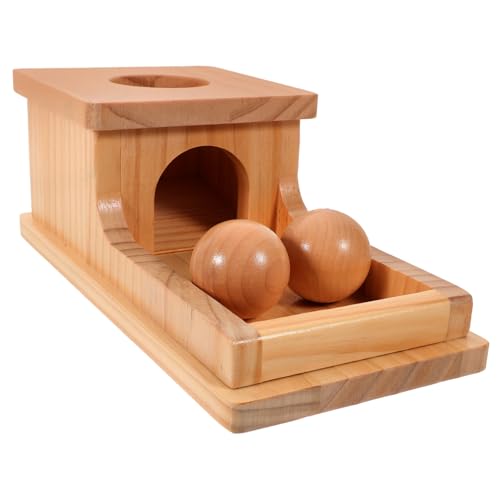ibasenice 1 Satz Pitching-Box für die Früherziehung Ballbehälter für Frühpädagogisches Lernspielzeug für Kognitionsspielzeug für Kinderspielzeug Holz von ibasenice
