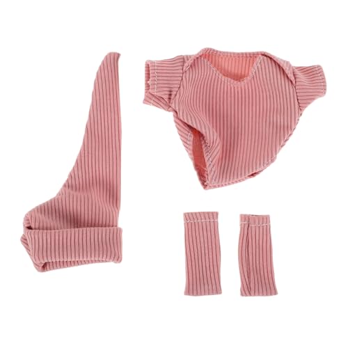 ibasenice 1 Satz Puppen Kostüme Mini-puppenkleidung Puppenoutfits Und Accessoires Zubehör Für Puppenbabys Zubehör Für Babypuppen Babypuppen-Outfit Puppen-Outfit-Set Rosa Polyester von ibasenice